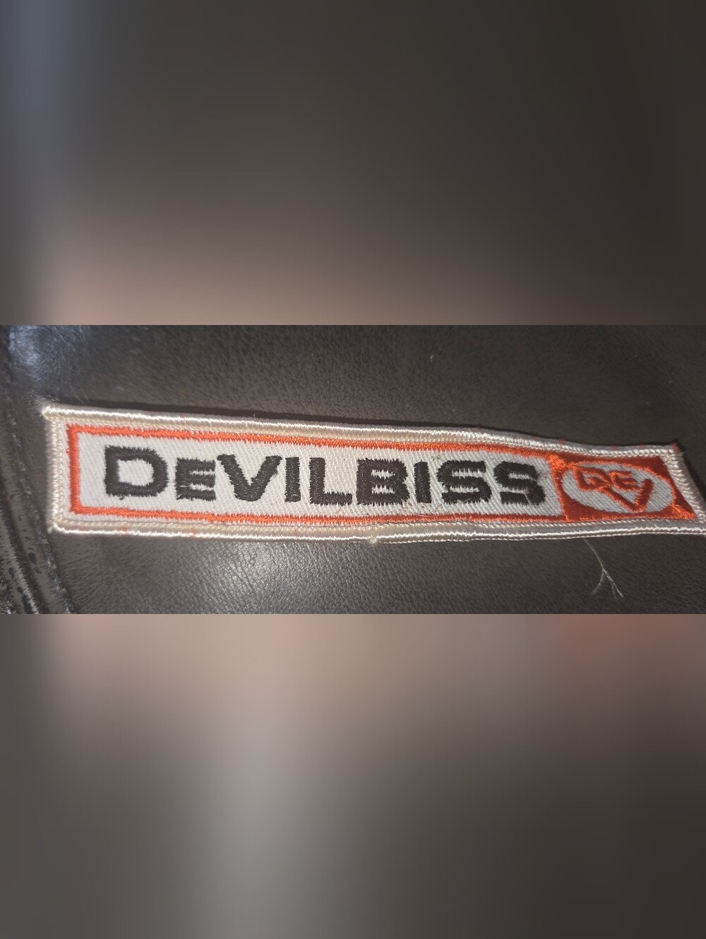 Vintage 1970s Devilbiss Brand Emvroidered Sew On Patch
